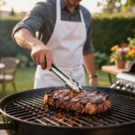 Fleisch auf dem Grill gleichmäßig garen