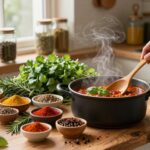 Gewürze beim Kochen
