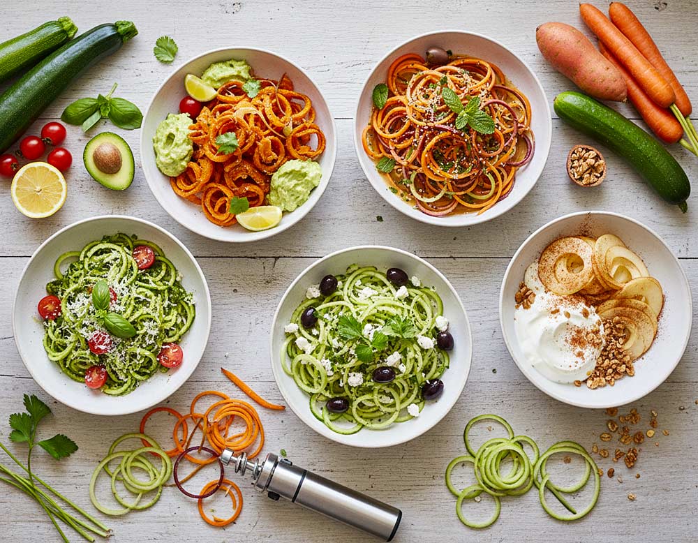 Kreative Gemüsegerichte mit dem Spiralschneider Kreative Gemüsegerichte mit dem Spiralschneider