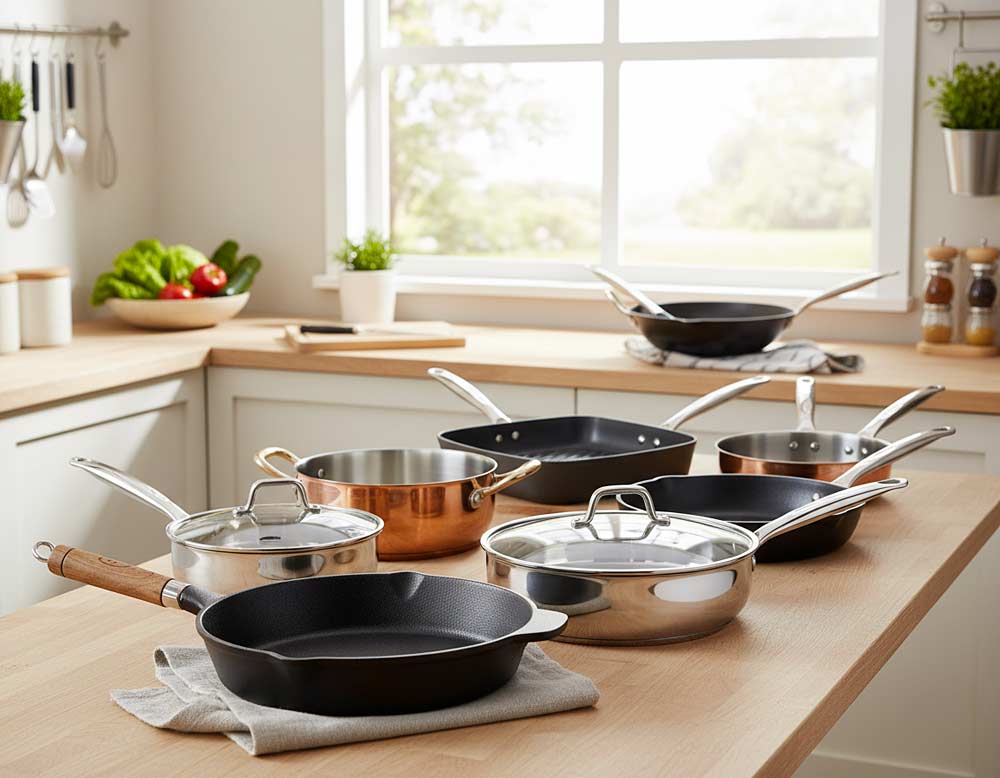 Verschiedene Pfannenarten Verschiedene Pfannenarten