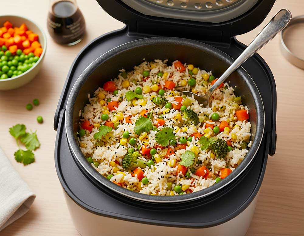 Reisgerichte mit dem Reiskocher Reisgerichte mit dem Reiskocher