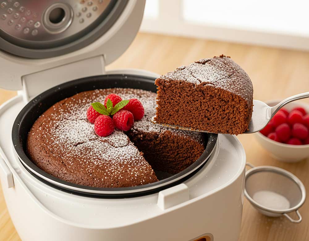 Schokoladenkuchen mit dem Reiskocher Schokoladenkuchen mit dem Reiskocher