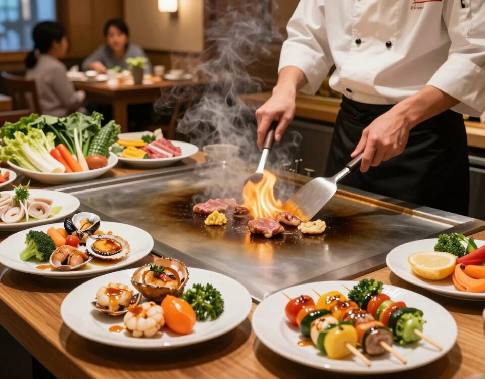 Teppanyaki Platten nutzen