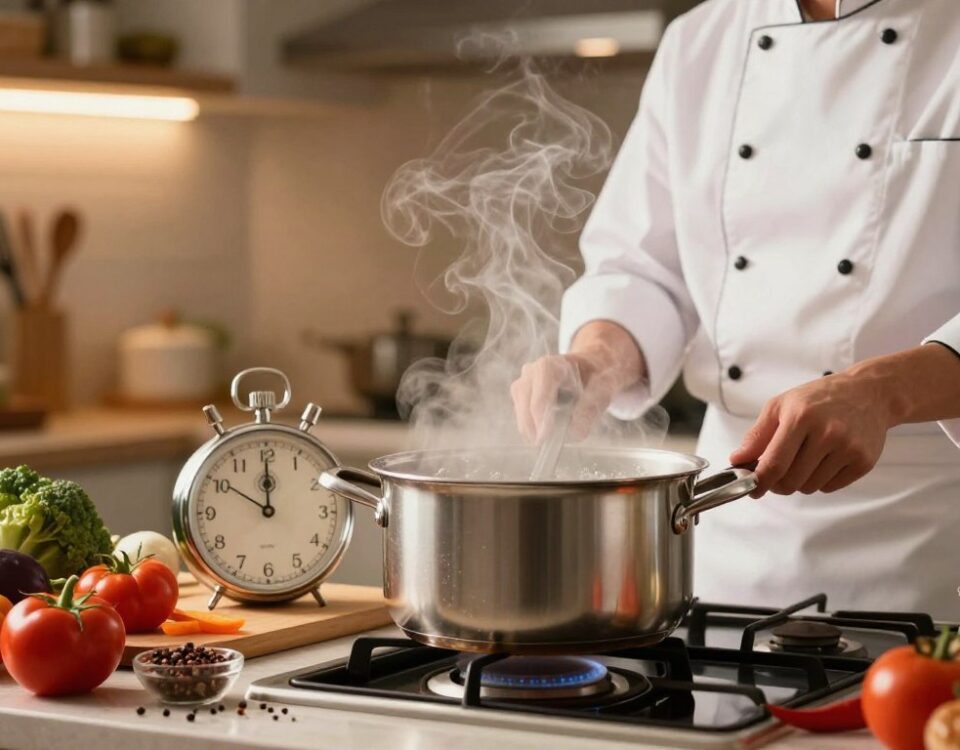Wasser, Hitze und Zeit beim Kochen