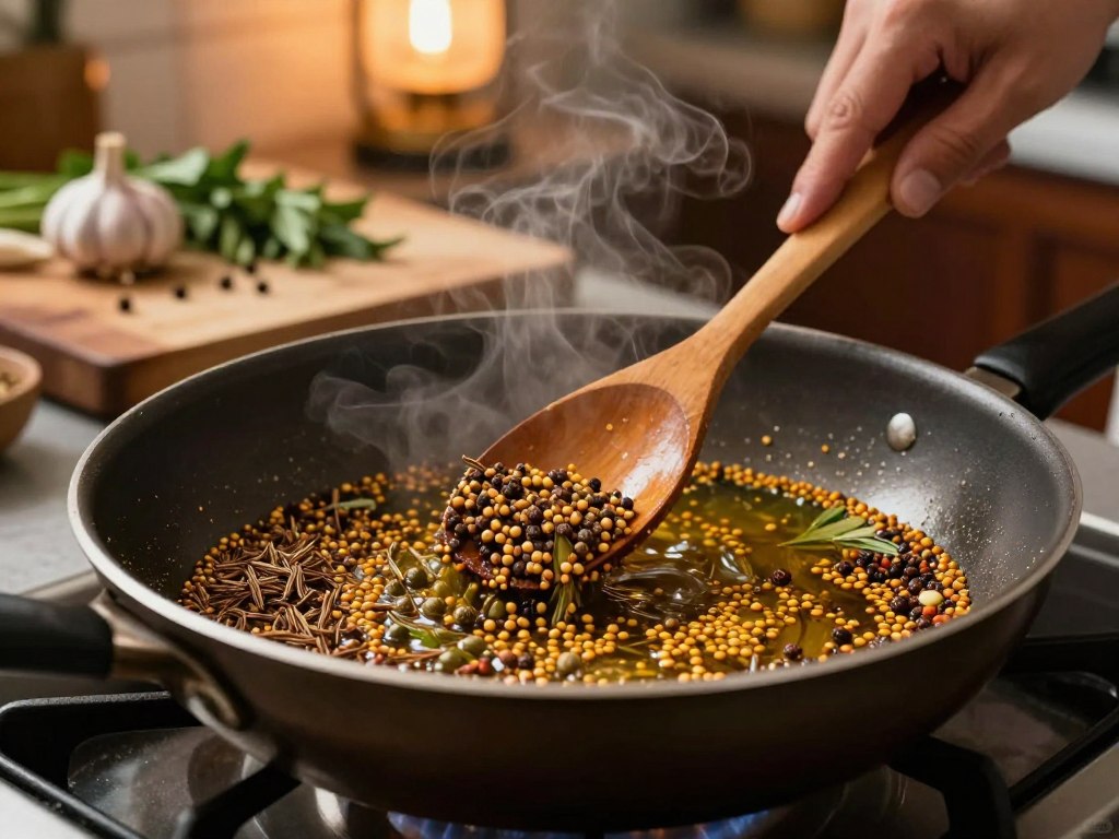 Gewürze anbraten Technik