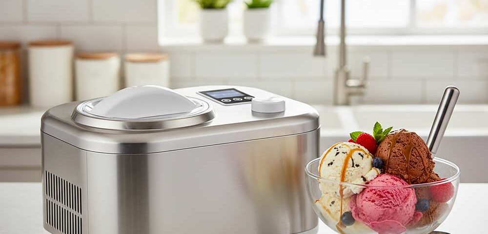 Kompressor Eismaschine macht leckeres Eis