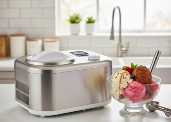 Kompressor Eismaschine macht leckeres Eis