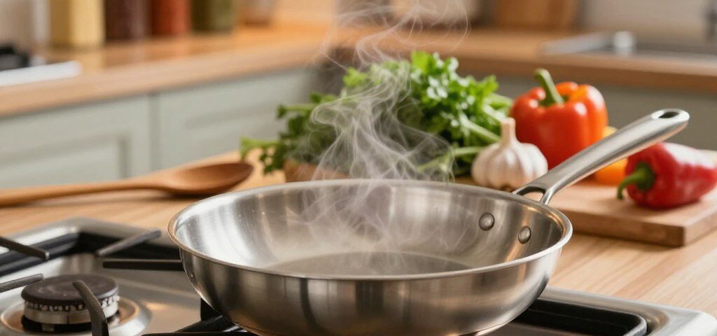 Pfannen zum Kochen vorheizen