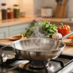 Pfannen zum Kochen vorheizen