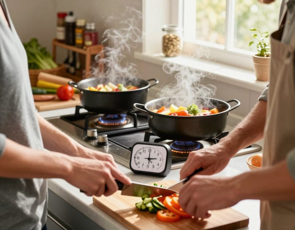 mehrere Gerichte gleichzeitig kochen