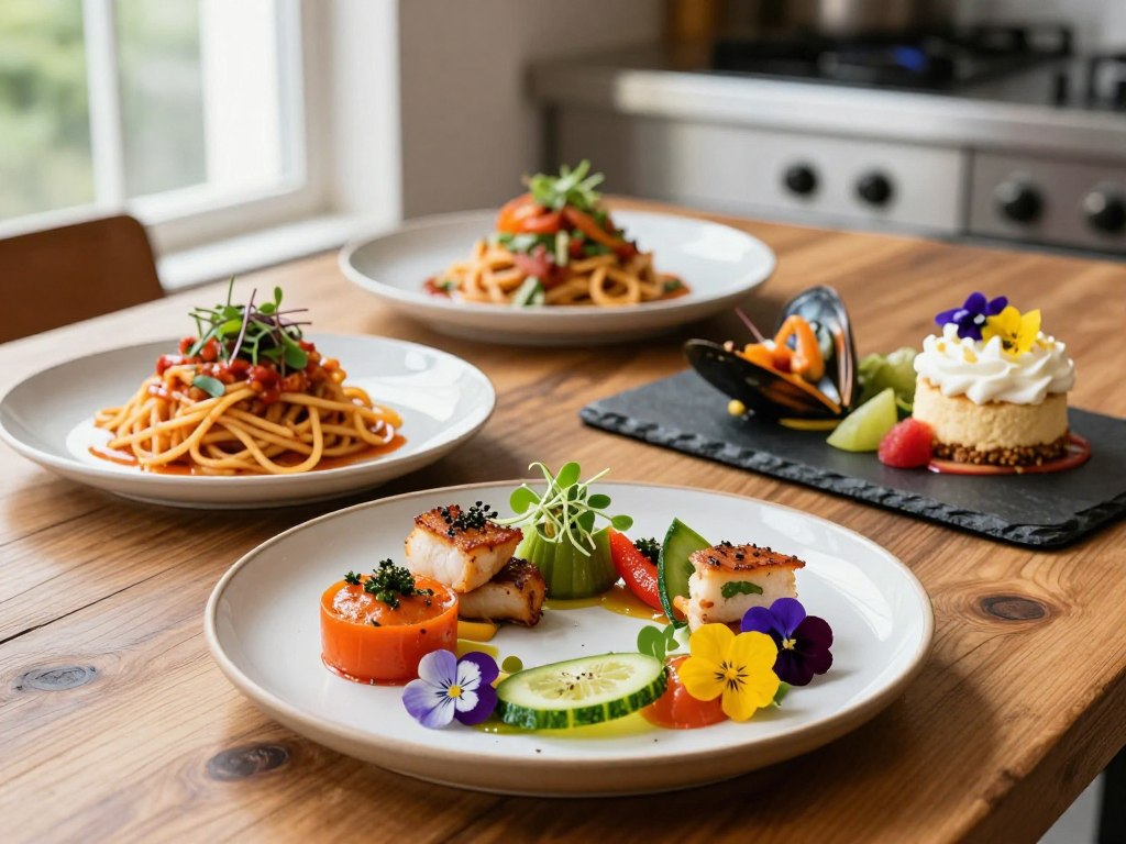 Kreative Anrichtetechniken und Foodstyling