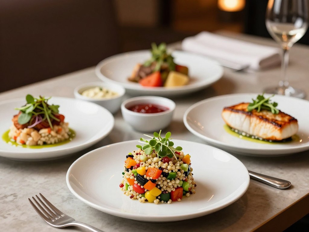 Tellergestaltung mit Portionsgrößen